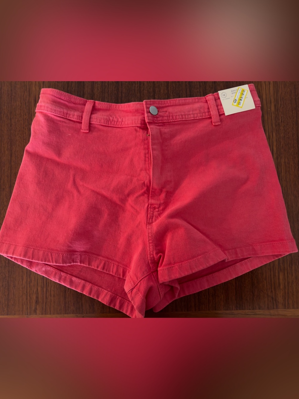 Universal Thread Women's Red High-Rise Cotton Shorts NWT!